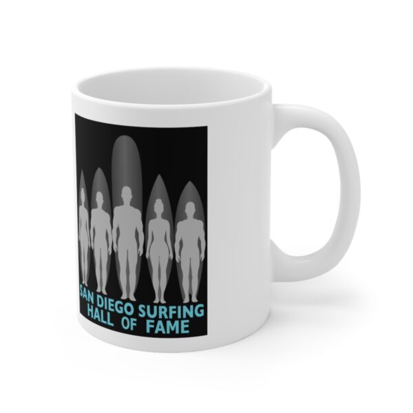 San Diego Surfing Hall of Fame Ceramic Mug 11oz - Image 3