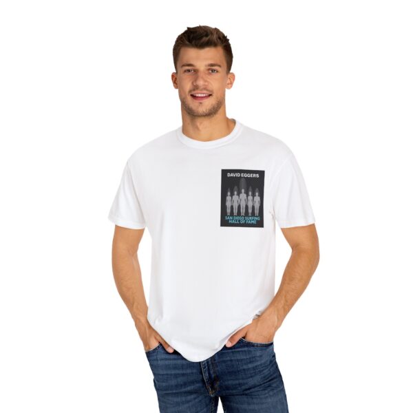 San Diego Surfing Hall of Fame Unisex T-Shirt - David Eggers Gen X Prodigy Design - Image 8