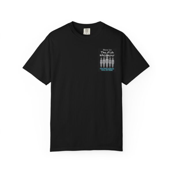 Steve Lis San Diego Surfing Hall of Fame Unisex T-Shirt - Fish Whisperer Design - Image 2