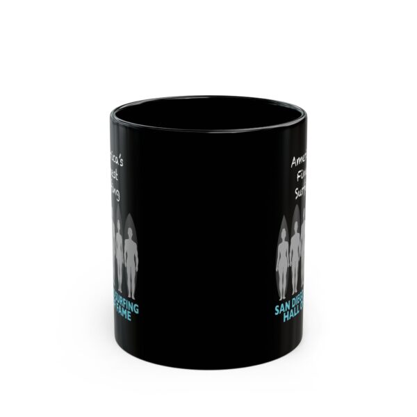 Black Mug San Diego Surfing Hall of Fame - America's Finest Surfing Design - Image 2