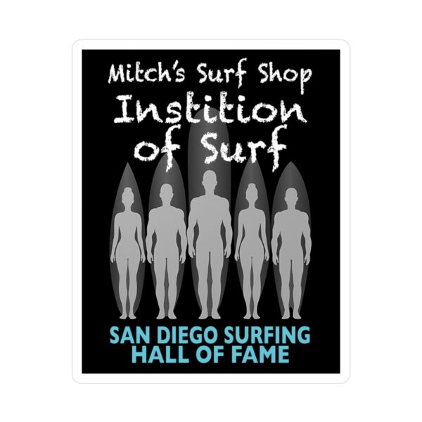Decal Mitch's Surf Shop San Diego Surfing Hall of Fame - Surfing Institution Design