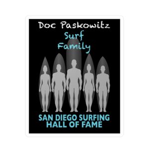 Decal Doc Paskowitz San Diego Surfing Hall of Fame - Surf Family Design
