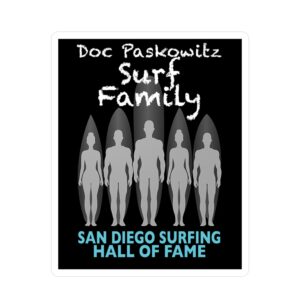 Decal Doc Paskowitz San Diego Surfing Hall of Fame - Surf Family Design