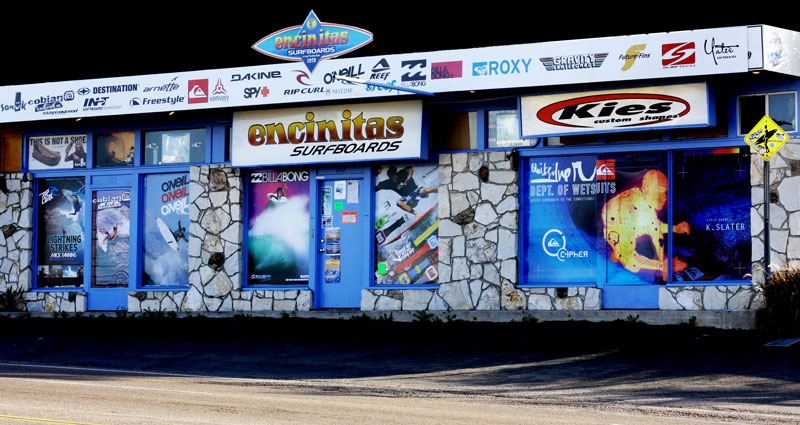 Encinitas Surfboards surf shop on HWY 101. Keeping North County Surfing since 1975.
