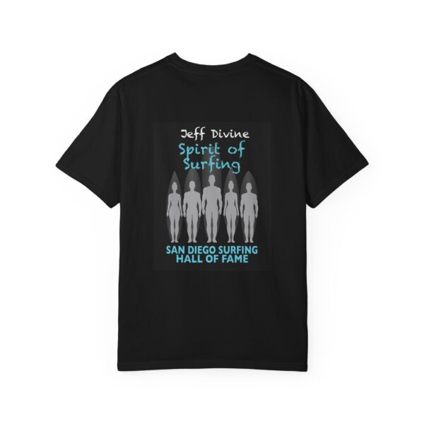 T-Shirt Jeff Divine San Diego Surfing Hall of Fame - Spirit of Surfing Design - Image 2