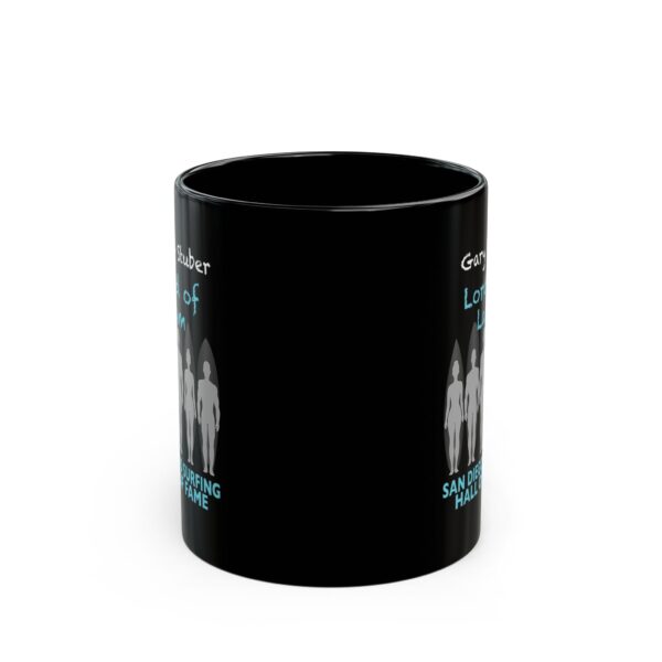 Black Mug Gary Stuber San Diego Surfing Hall of Fame - Master Craftsman Design - Image 2