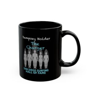Black Mug Dempsey HolderSurfing Hall of Fame - The Charger Design