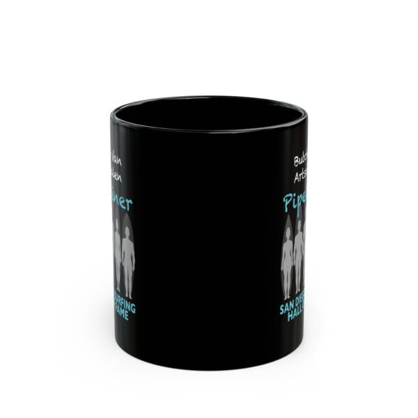 Black Mug Butch Van Artsdalen Surfing Hall of Fame - Pipeliner Design - Image 2