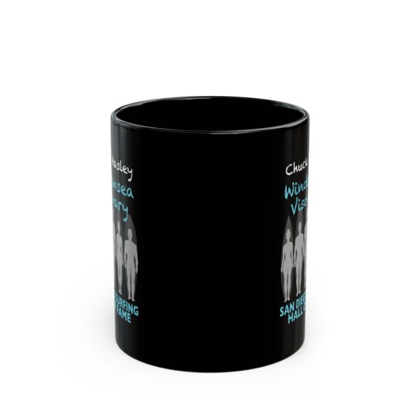 Black Mug Chuck Hasley San Diego Surfing Hall of Fame - Windansea Visonary Design - Image 2
