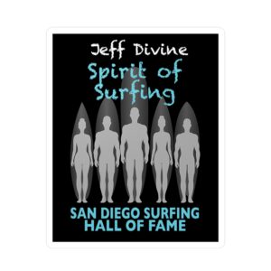 Decal Jeff Divine San Diego Surfing Hall of Fame - Spirit of Surfing Design