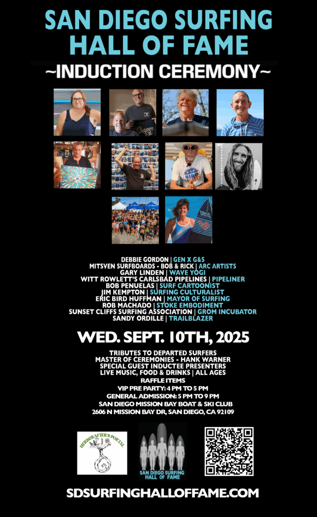 San Diego Surfing Hall of Fame 2025 Induction Ceremony Handbill